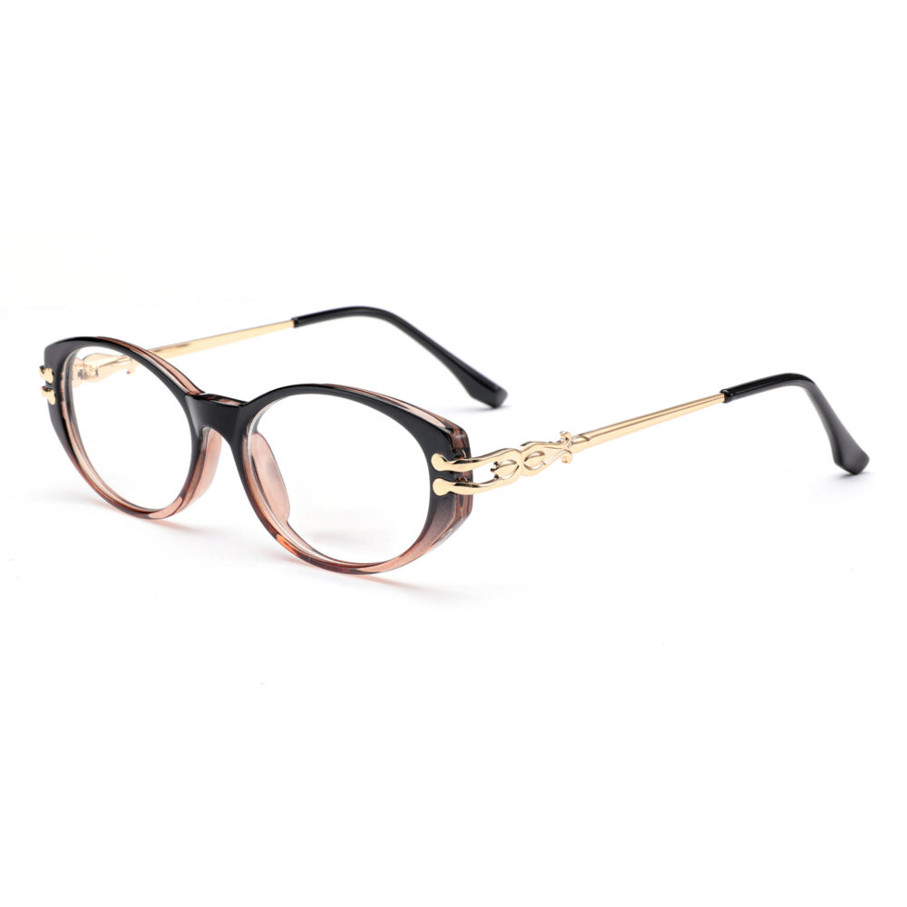 Wholesale Small Oval Brown Women Reading Glasses1812-1895