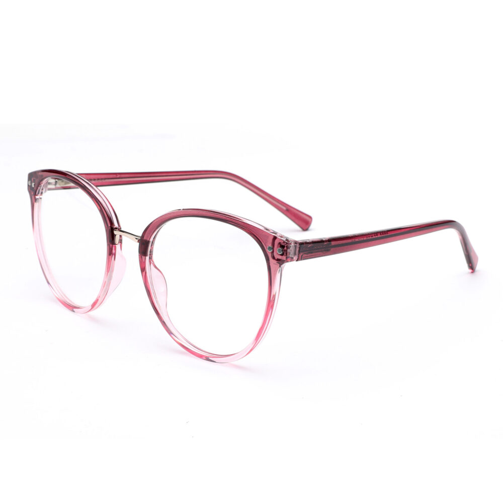 Wholesale Acetate Red Round Blue Light Glasses 2096