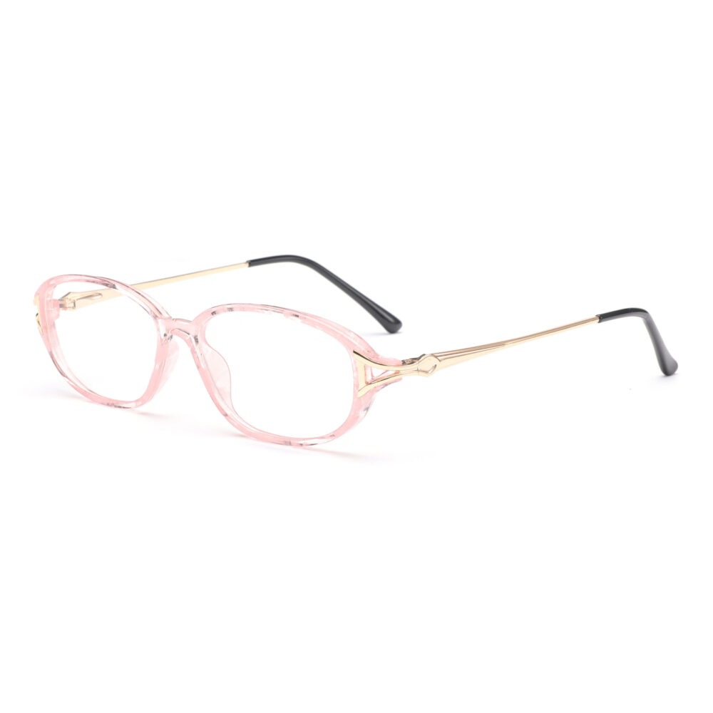 Wholesale Small Oval Pink Women Glasses 9312-1893