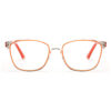 Transparent Orange Square Frame Eyewear 231074