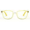 Transparent Yellow Square Frame Eyewear 231074