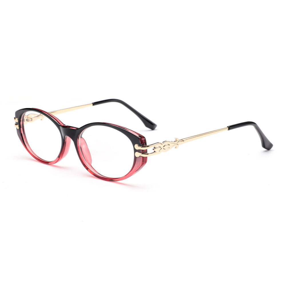 Wholesale Small Oval Red Women Reading Glasses1812-1895