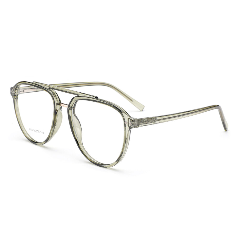 Wholesale Oval Green Aviator Reading Glasses 2119