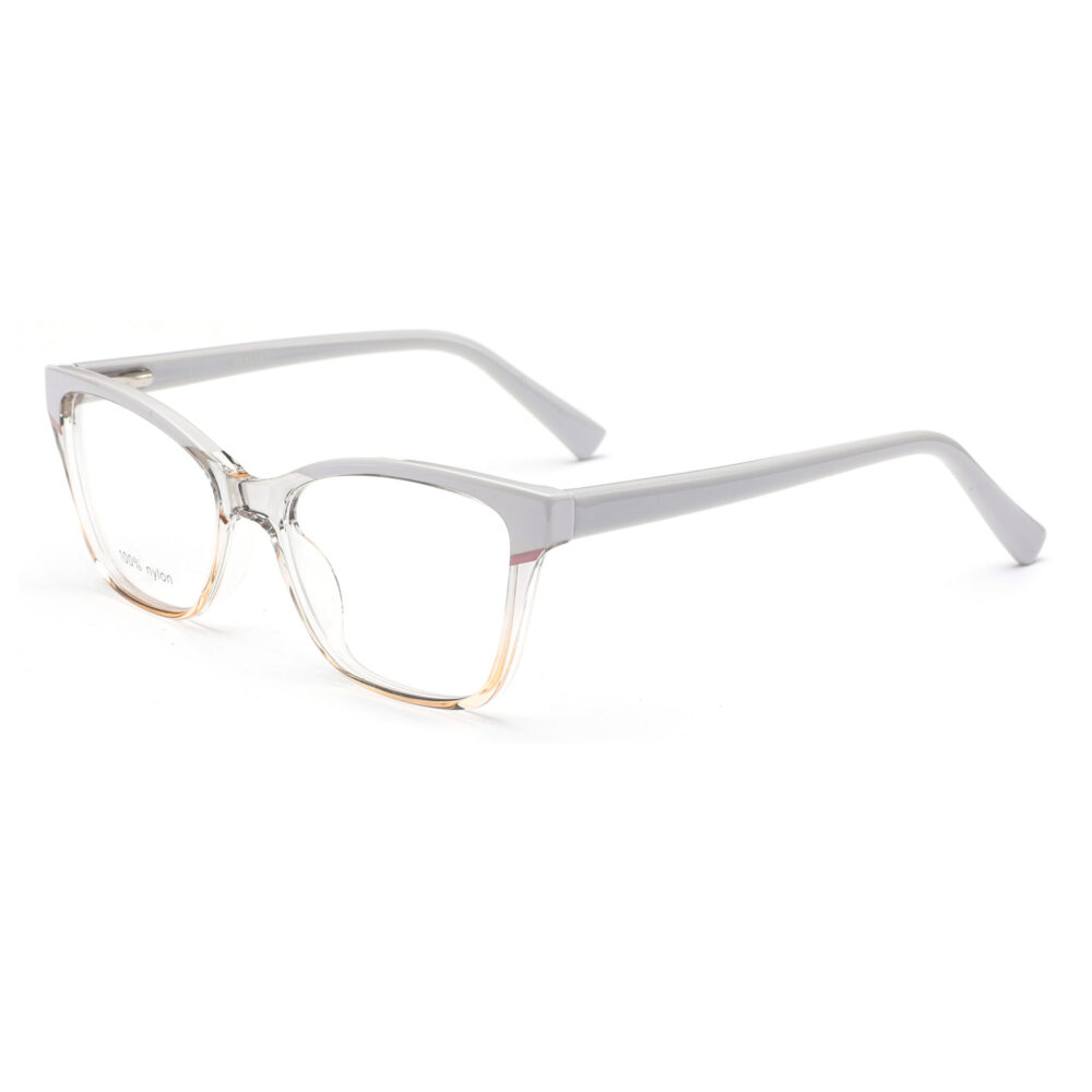 Two-Tone White Acetate Reading Glasses - Trendy Full-Rim Design