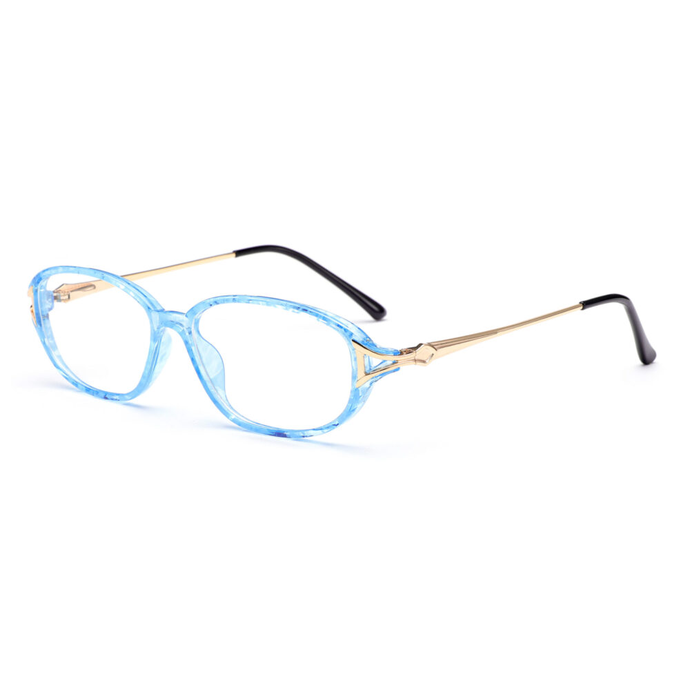 Wholesale Small Oval Blue Women Glasses 9312-1893