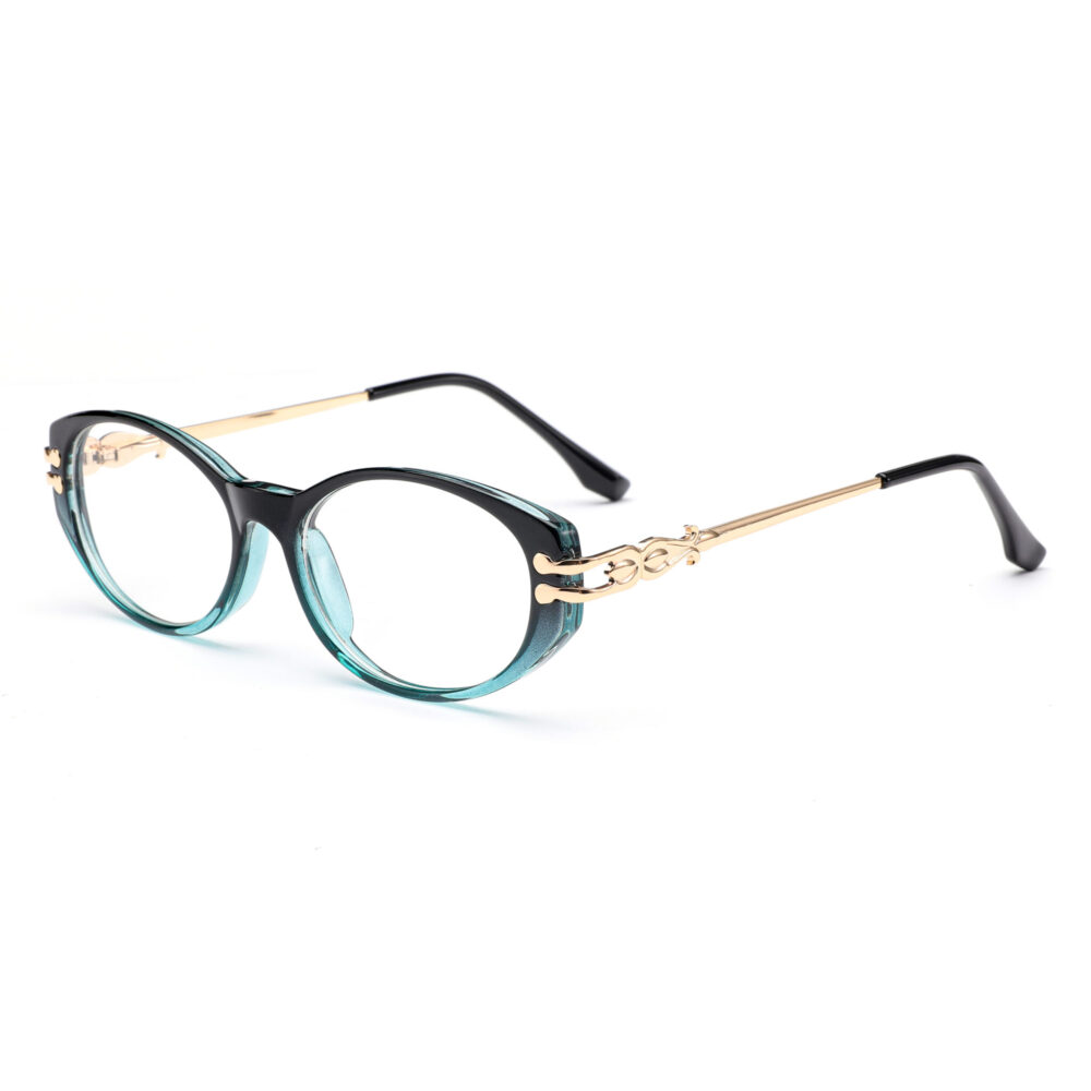 Wholesale Small Oval Blue Women Reading Glasses1812-1895