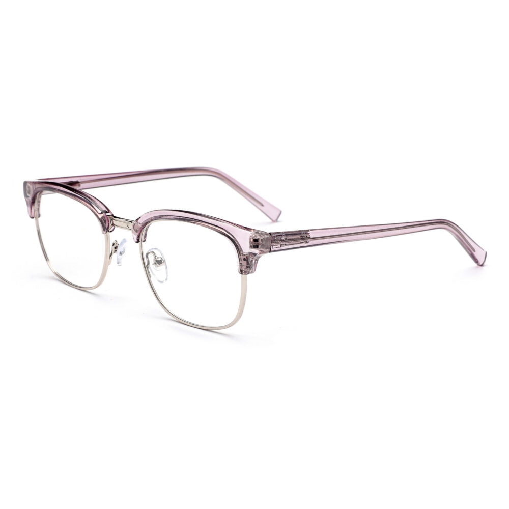 Wholesale Grey Browline Semi-Rimless Eyeglasses 3612