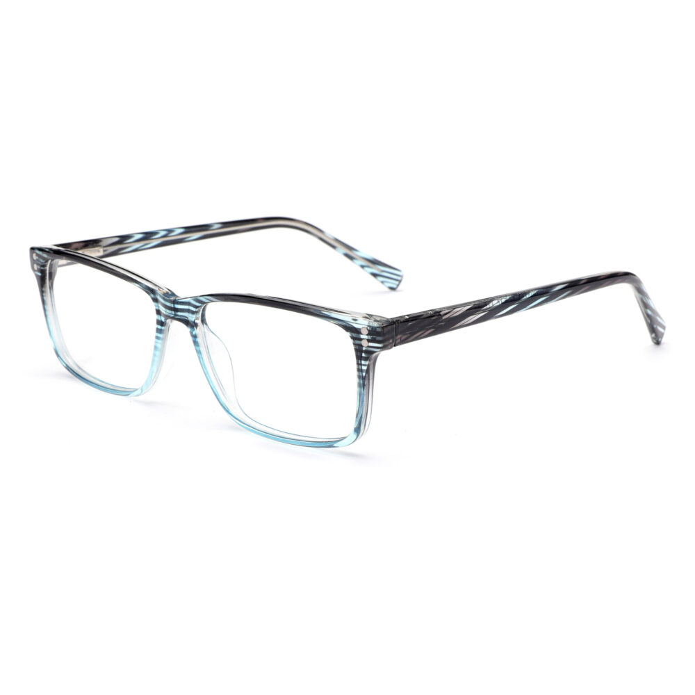 Wholesale Mens Rectangle Blue Reading Glasses 8178