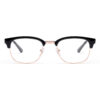 Wholesale Acetate Semi-Rimless Black Reading Glasses 3113