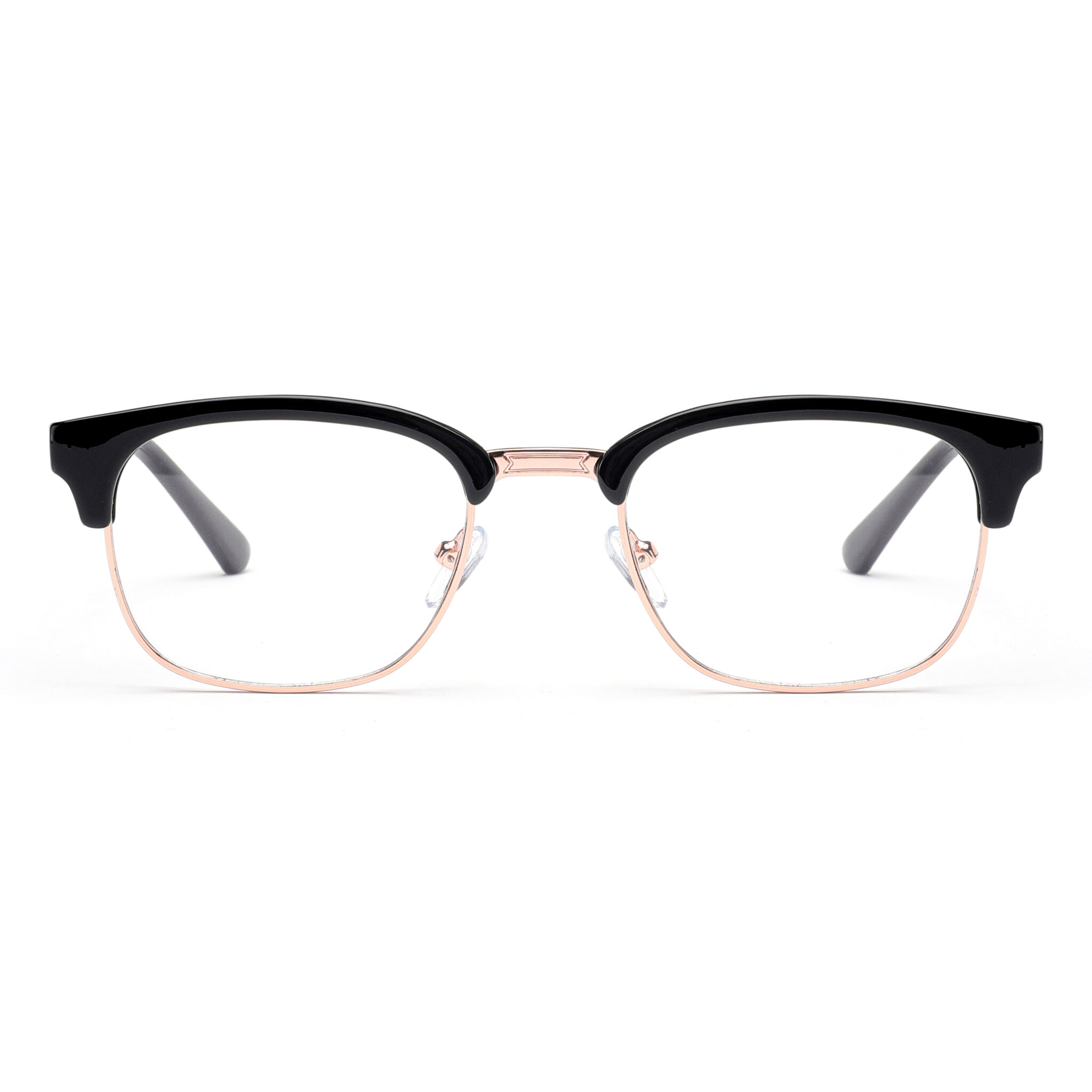 Wholesale Acetate Semi-Rimless Black Reading Glasses 3113