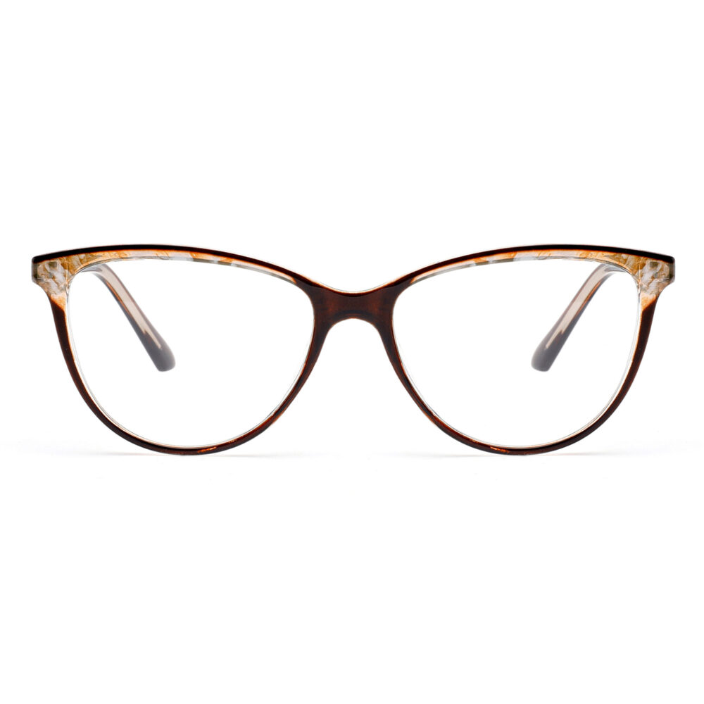 Wholesale Brown Anti Blue Light Eyeglasses 21117