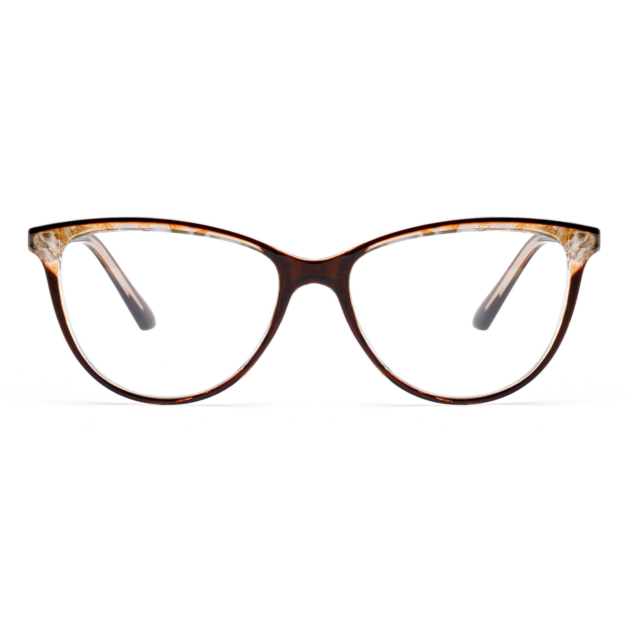 Wholesale Brown Anti Blue Light Eyeglasses 21117