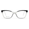 Two-Tone Grey Acetate Reading Glasses - Trendy Full-Rim Design