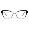 Two-Tone Tortoise Cat Eye Acetate Glasses - Grey Polygon