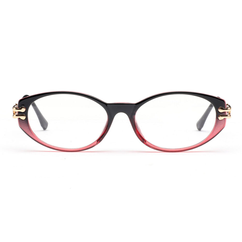 Wholesale Small Oval Red Women Reading Glasses1812-1895