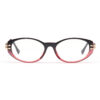 Wholesale Small Oval Red Women Reading Glasses1812-1895