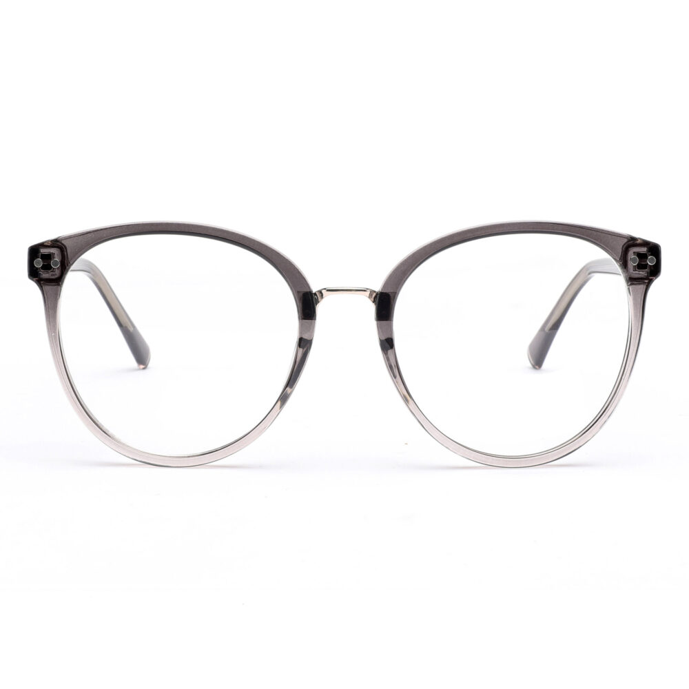 Wholesale Acetate Grey Round Blue Light Glasses 2096