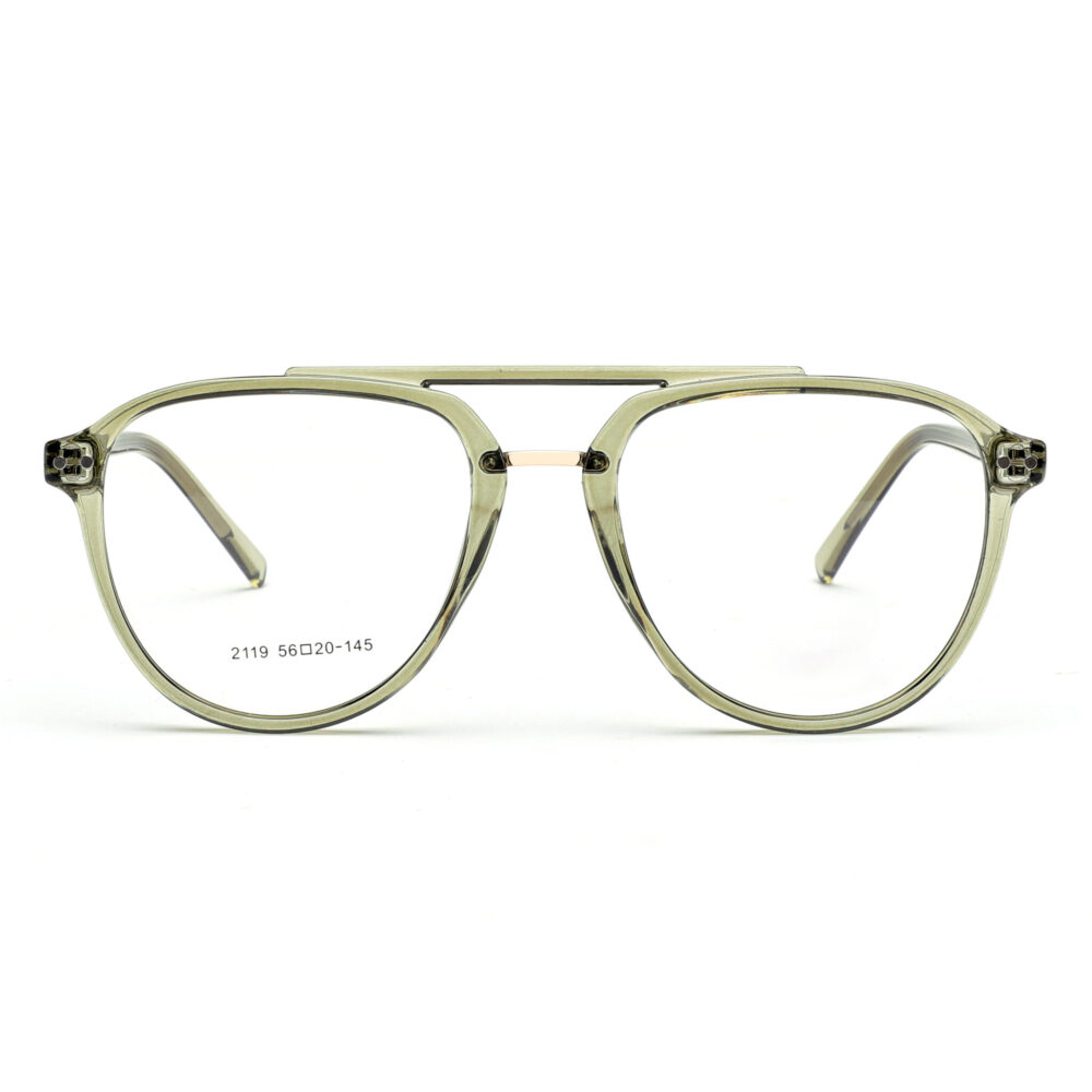 Wholesale Oval Green Aviator Reading Glasses 2119