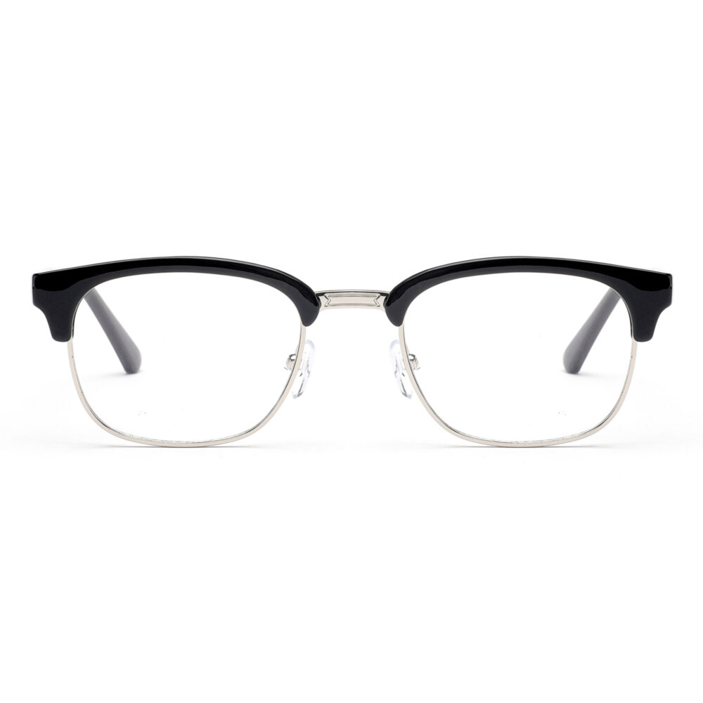 Wholesale Acetate Semi-Rimless Silver Reading Glasses 3113