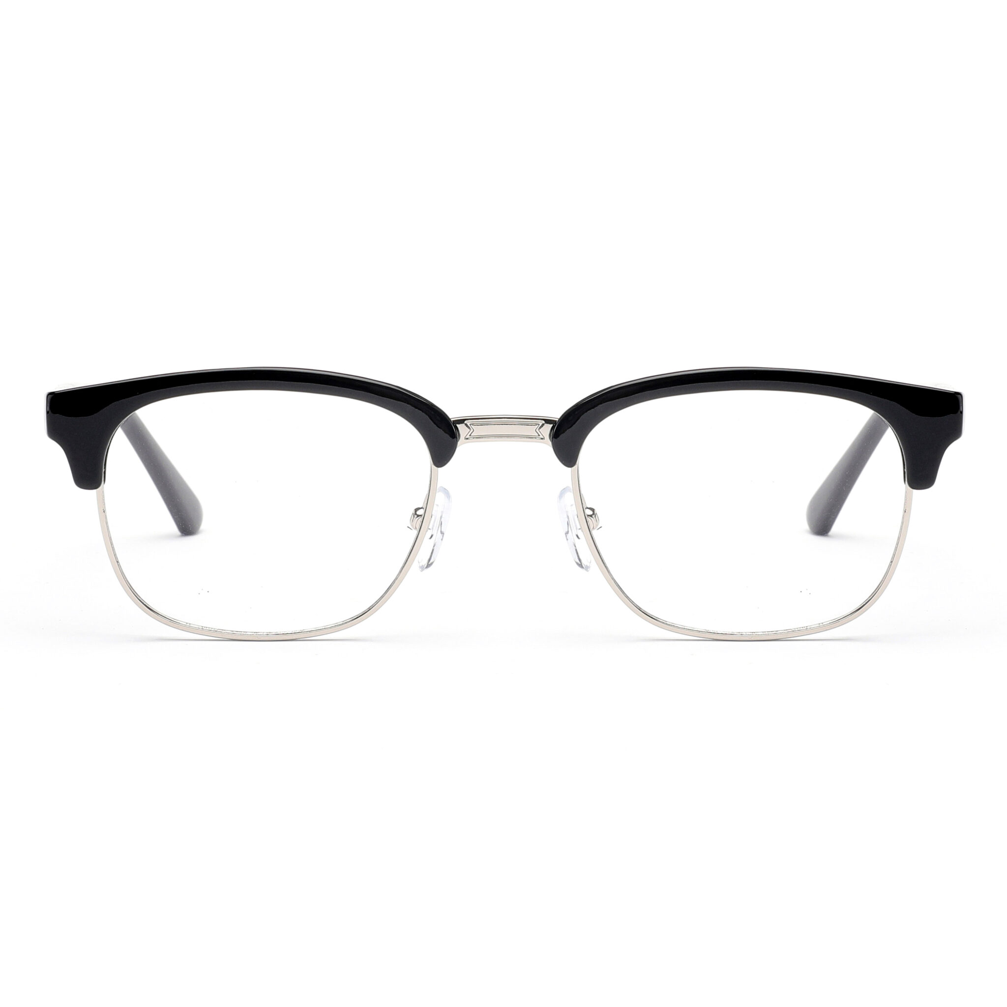 Wholesale Acetate Semi-Rimless Silver Reading Glasses 3113