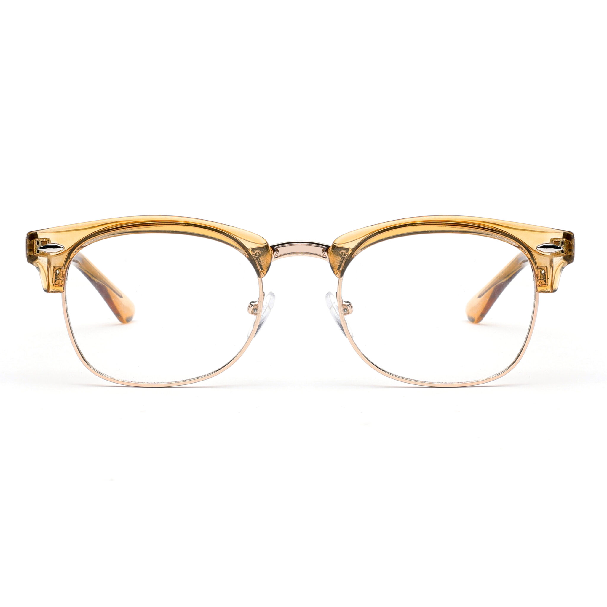 Wholesale Acetate Yellow Semi-Rimless Eyeglasses 3134