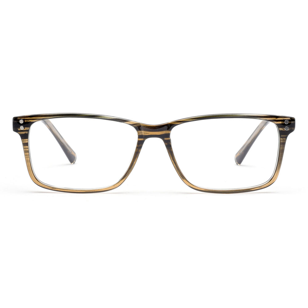 Wholesale Mens Rectangle Brown Reading Glasses 8178