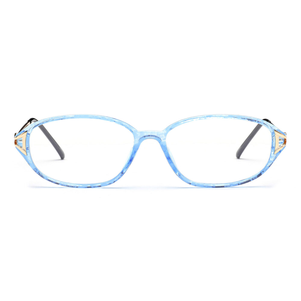 Wholesale Small Oval Blue Women Glasses 9312-1893