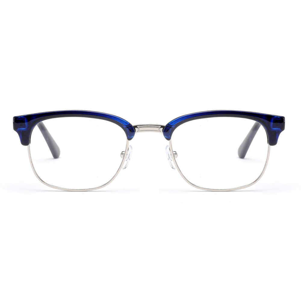 Wholesale Acetate Semi-Rimless Blue Reading Glasses 3113