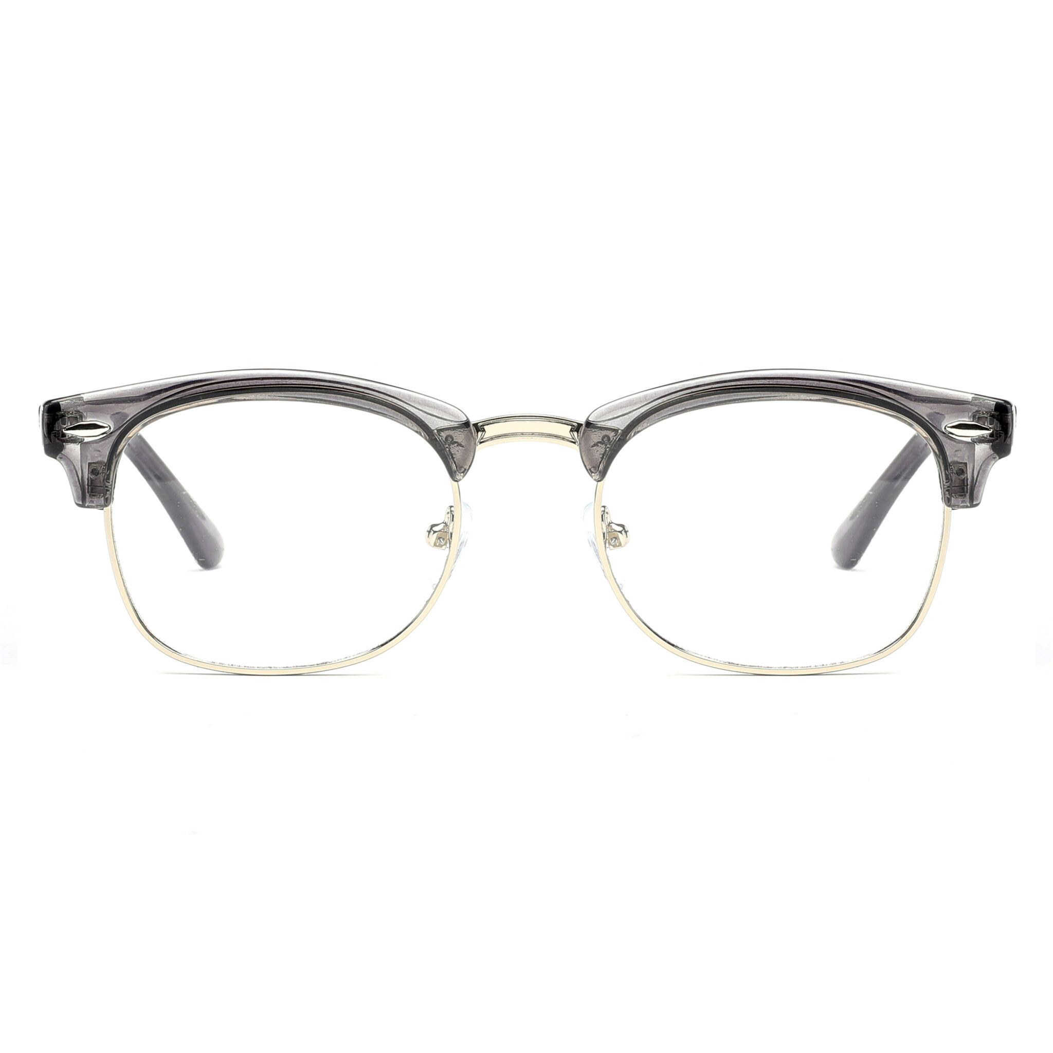 Wholesale Acetate Grey Semi-Rimless Eyeglasses 3134