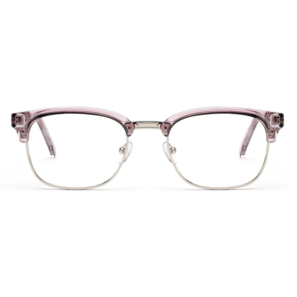 Wholesale Grey Browline Semi-Rimless Eyeglasses 3612