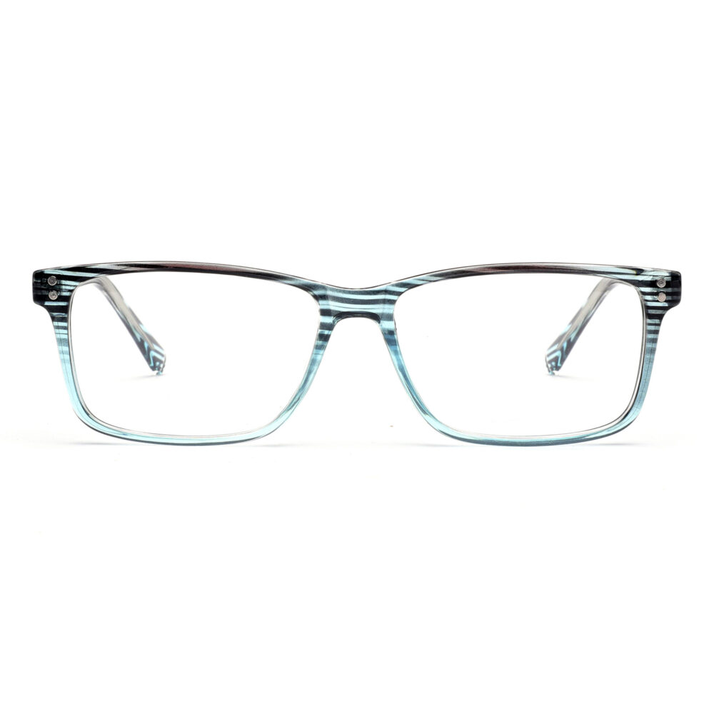 Wholesale Mens Rectangle Blue Reading Glasses 8178