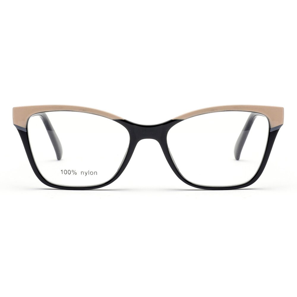 Two-Tone Black Acetate Reading Glasses - Trendy Full-Rim Design