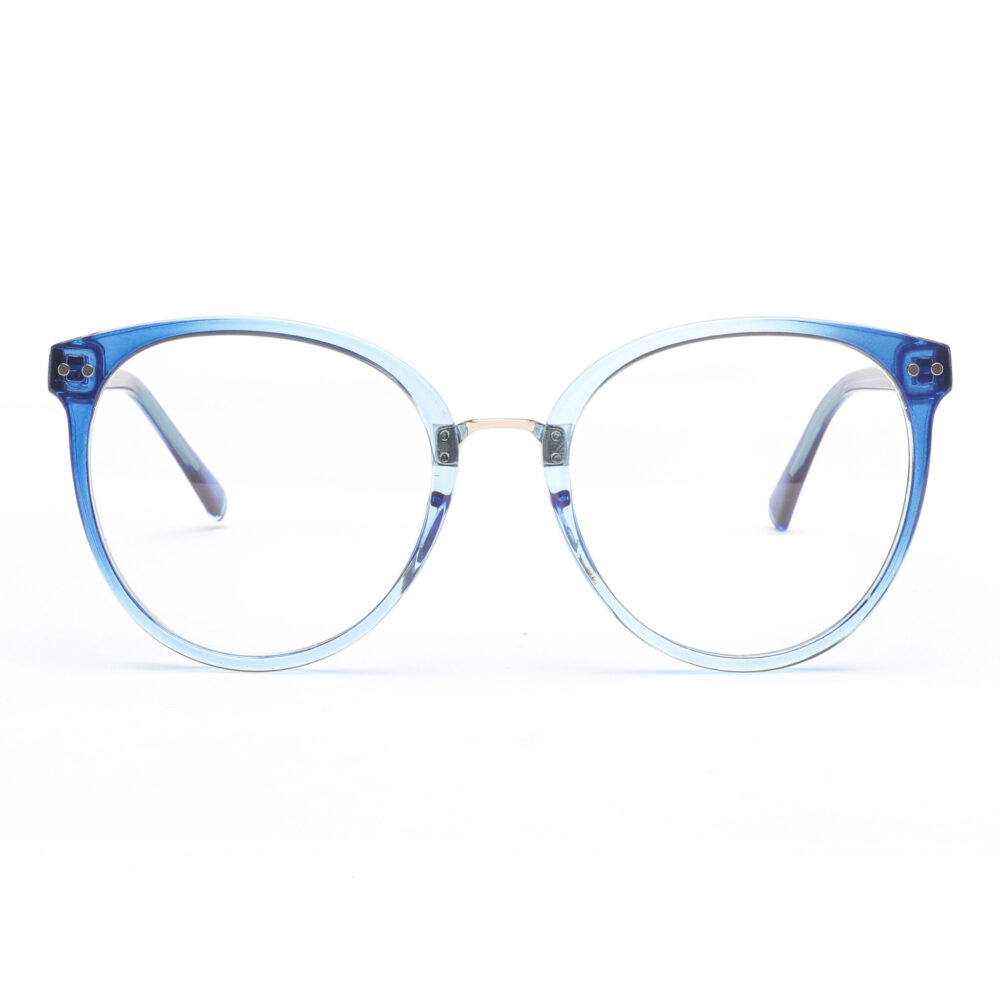 Wholesale Acetate Blue Round Blue Light Glasses 2096