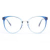 Wholesale Acetate Blue Round Blue Light Glasses 2096