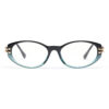 Wholesale Small Oval Blue Women Reading Glasses1812-1895