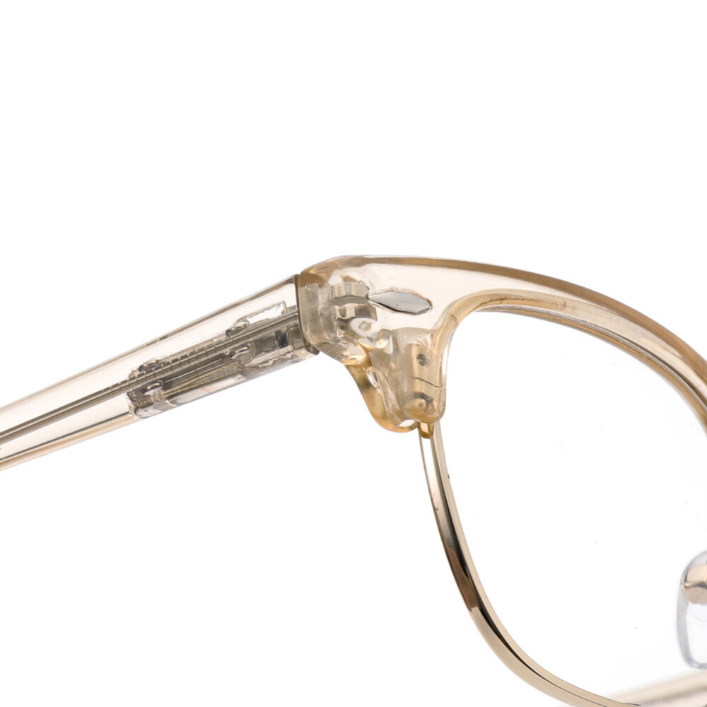 Wholesale Transparent Brown Browline Eyeglasses 3135