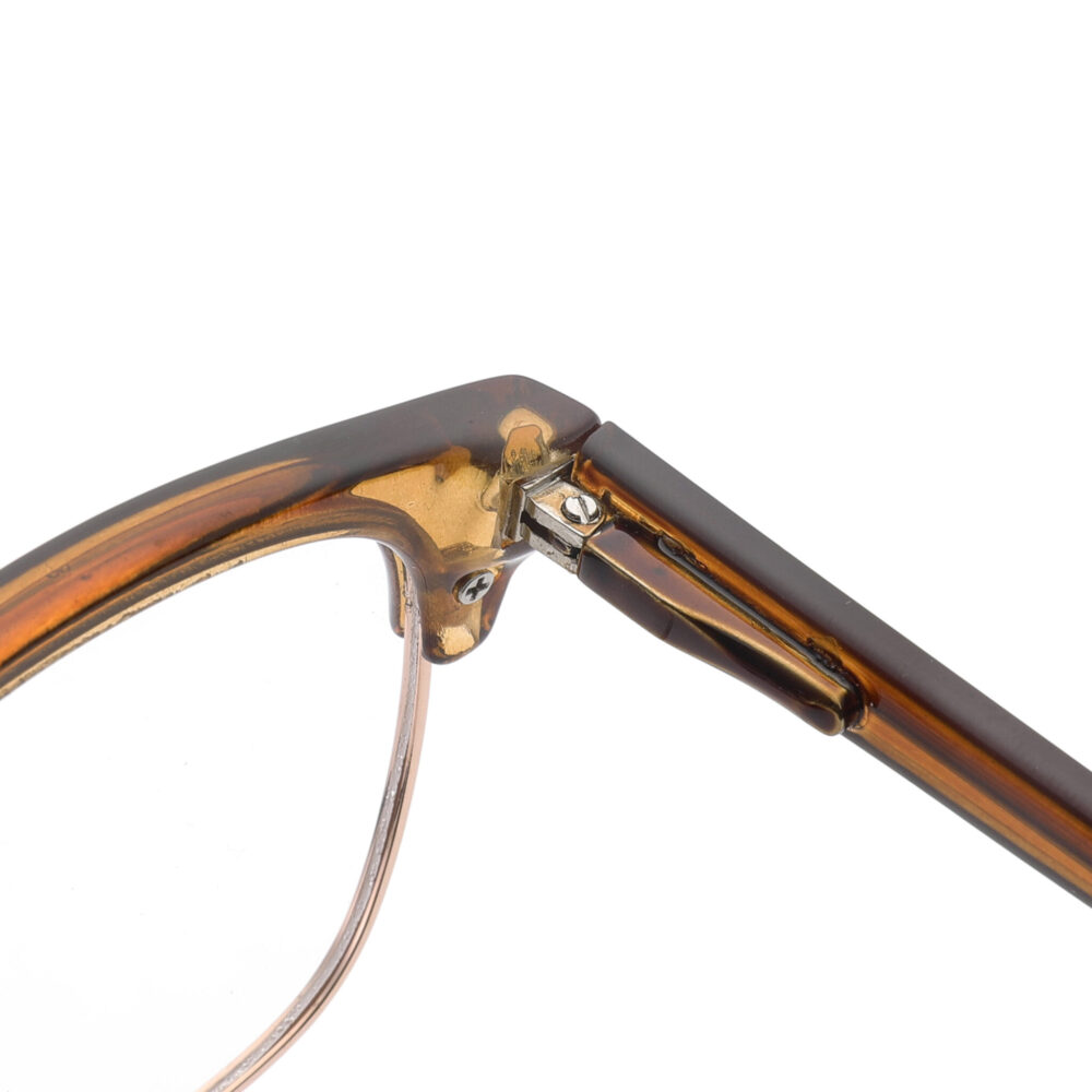 Wholesale Brown Browline Semi-Rimless Eyeglasses 3612