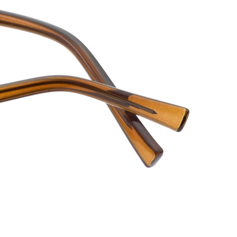 Wholesale Brown Browline Semi-Rimless Eyeglasses 3612